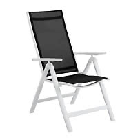 Brafab Rana positionsstol aluminium vit och textilene svart
