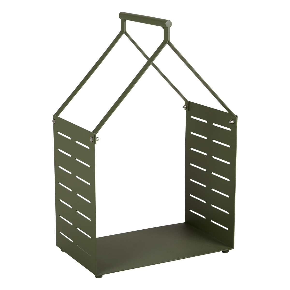 Belfort vedkorg aluminium grön 40x61 cm