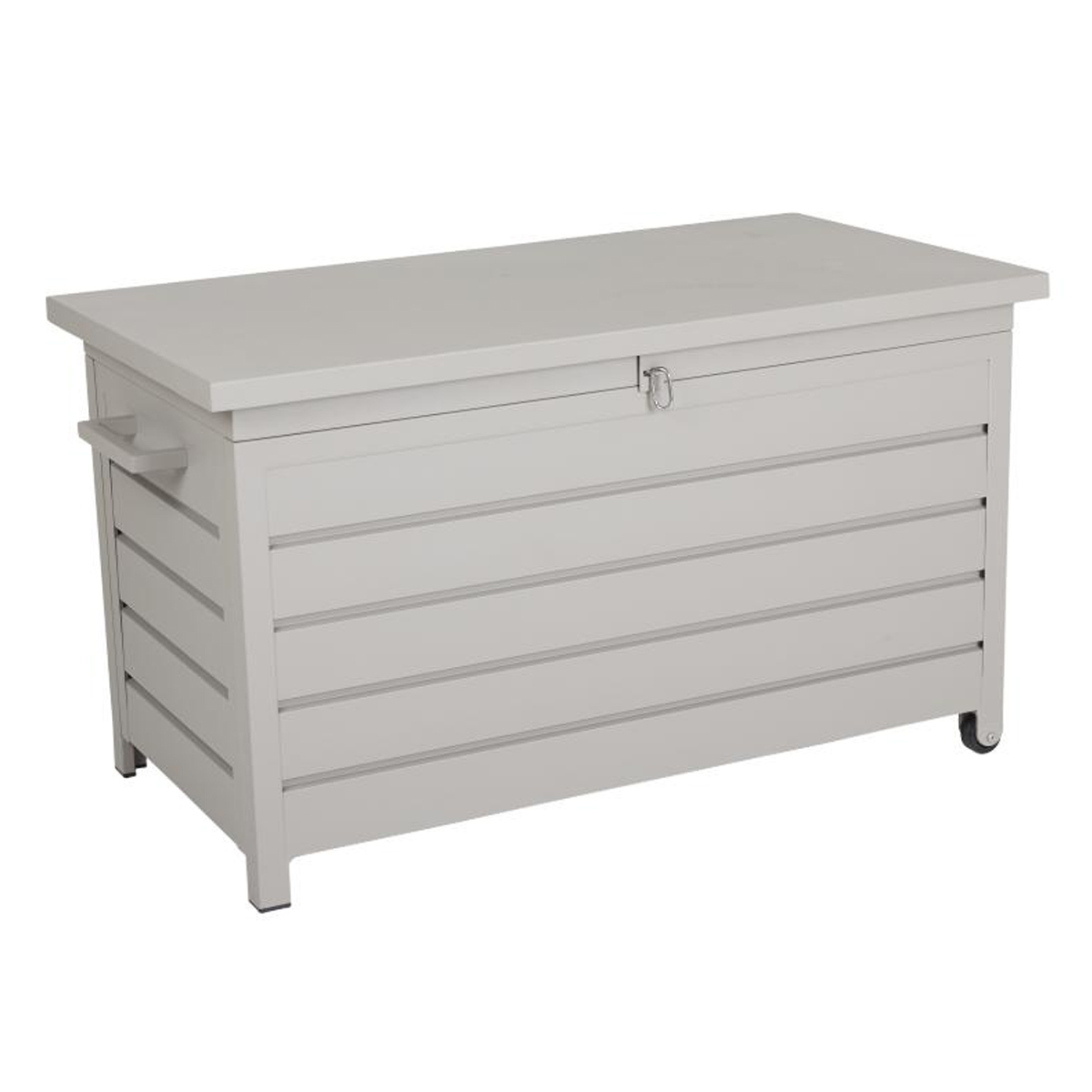 Gäster förvaringslåda aluminium beige 107x58 cm