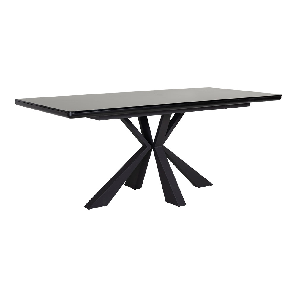 Bolzano matbord glas svart 180x90 cm