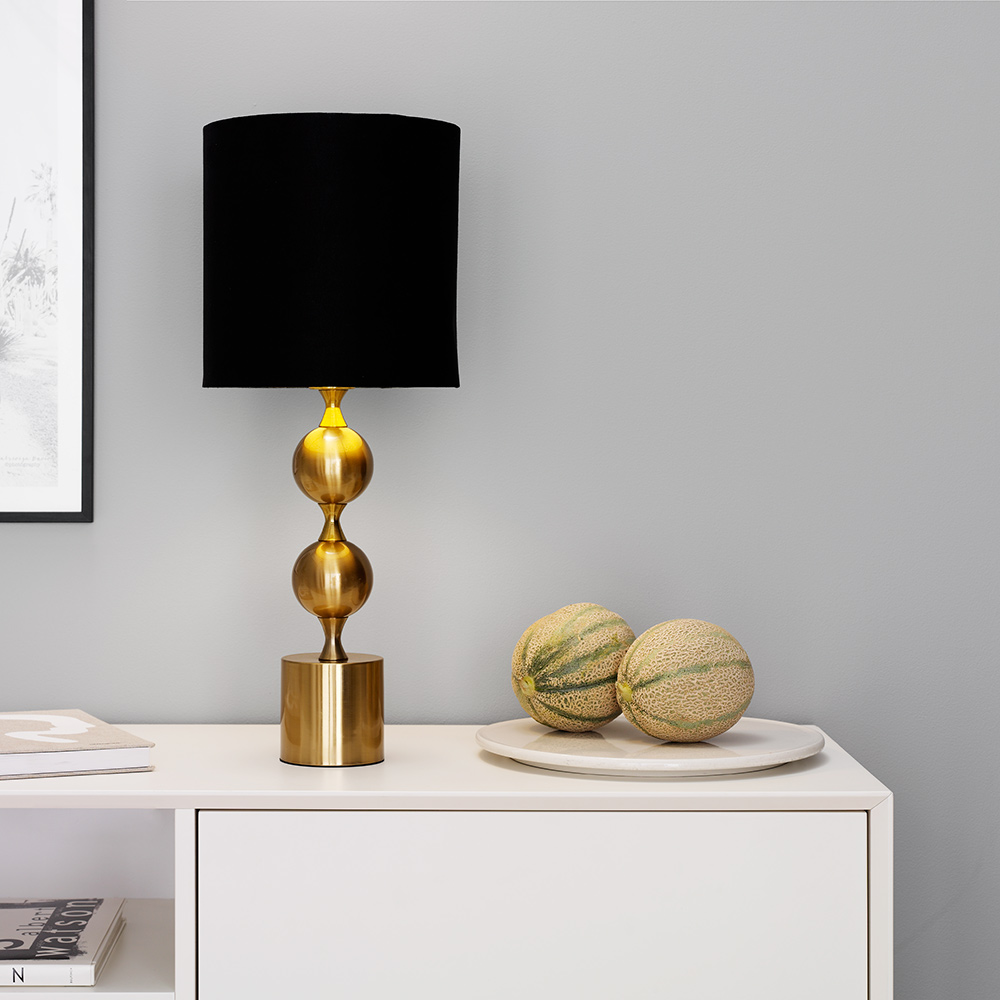 Prakt bordslampa mässing | Ekeby Möbler PRAKT Bordslampa 60cm Borstad MässingSvart