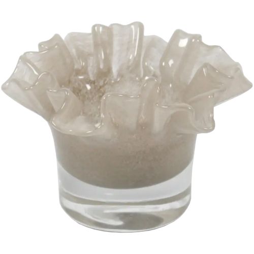 Loa ljuskopp taupe H14 cm